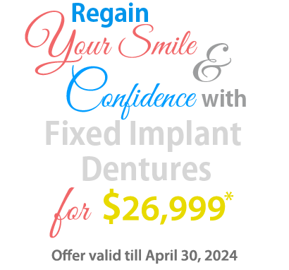 Fixed Implant Dentures Offer